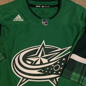 Columbus Blue Jackets St. Patrick’s Day special edition adidas NHL jersey